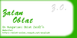 zalan oblat business card